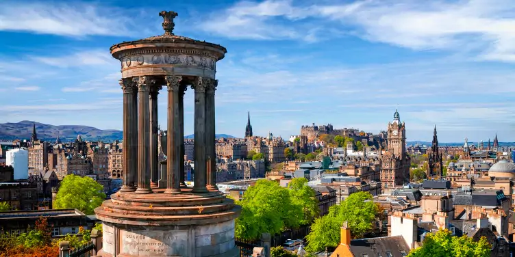 an image of Edinburgh, a World Heritage Site, taken from Calton Hill