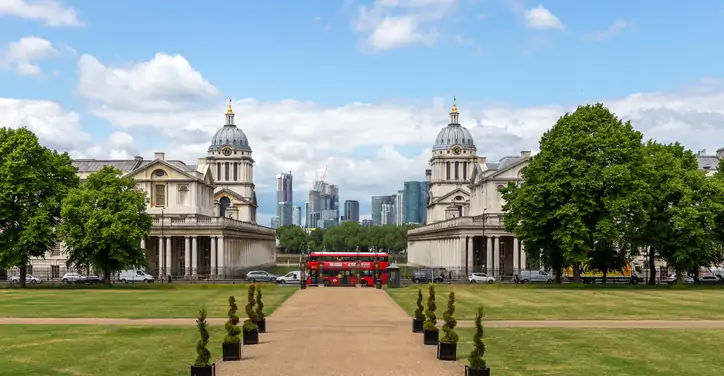 an image of the Royal Hospital for Seamen in Greenwich, part of the Maritime Greenwich World Heritage Site