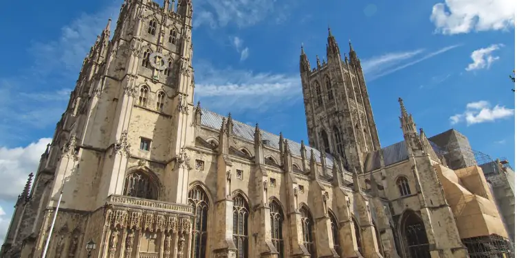 an image of Canterbury Cathedral, a World Heritage Site in Kent