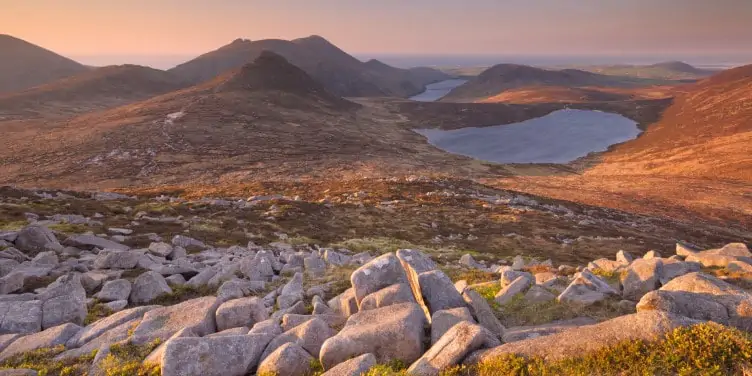 Sunrise over the Mourne Mountains in Northern Ireland