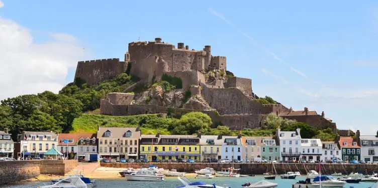 an image of Gorey and Mont Orgueil castle in Jersey