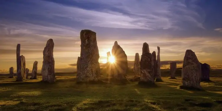 Callanish stones at sunset