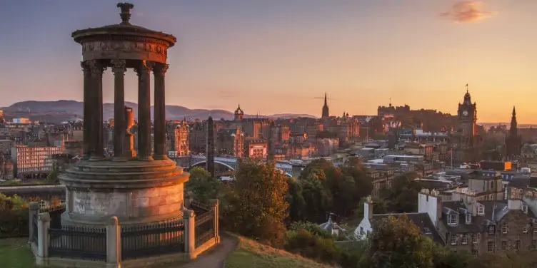 Calton Hill at sunset