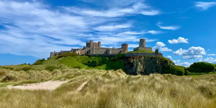 an image of Bamburgh Castle in Northumberland