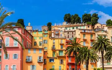 Menton old town in France