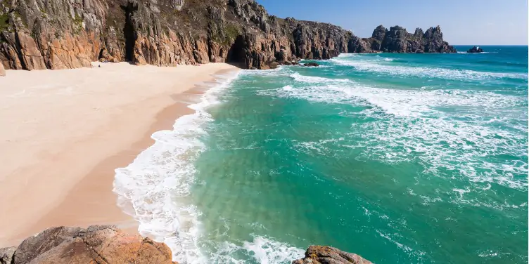an image of Pedn Vounder beach in Cornwall