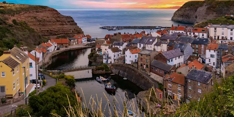 an image of the village of Staithes in North Yorkshire