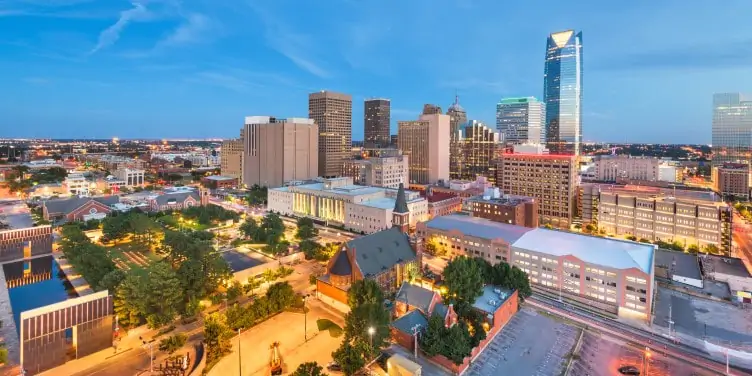 Oklahoma City skyline view