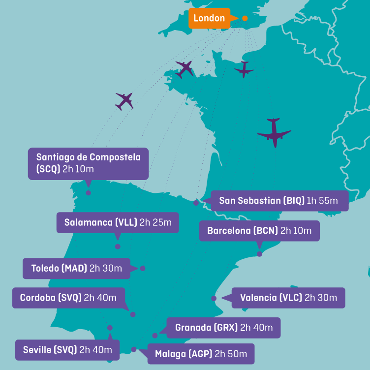 Spain-flight-map