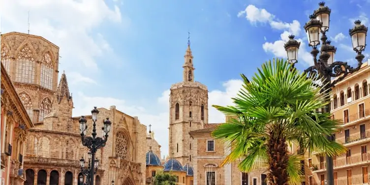 Valencia is one of the best cities to visit in Spain, with palm trees and incredible Spanish architecture.  