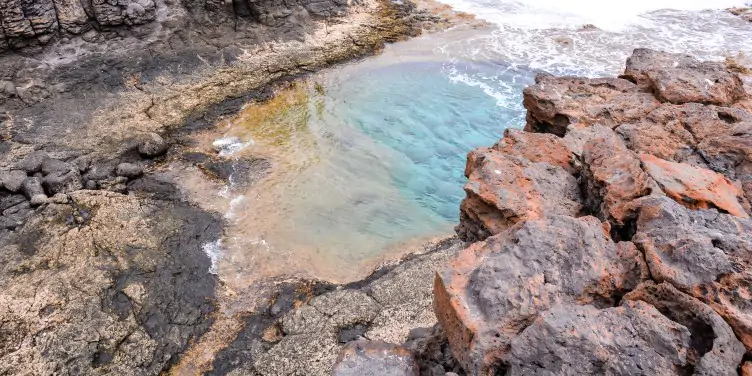 Close up of rocks and sea in Fuerteventura